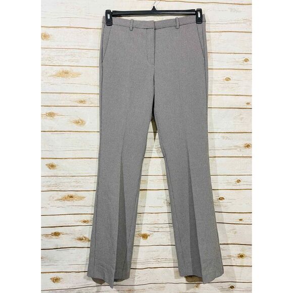 Mango Pants - Mango Women's Gray Stripes Straight leg Casual Pants Size 10 NWT
